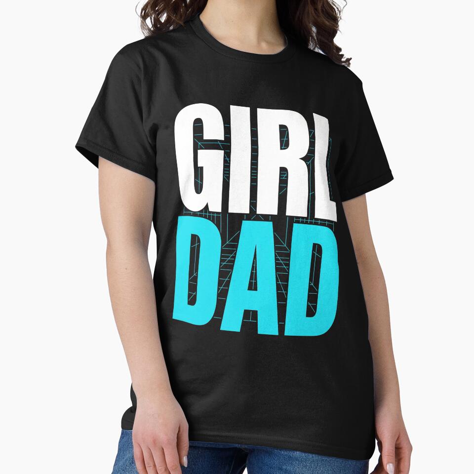 Modern Tech Girl Dad Geometric Typography by TeNovaStudio