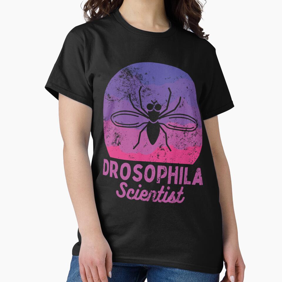 Drosophila, fruit fly scientist, biology, vintage by TheCellDesigns