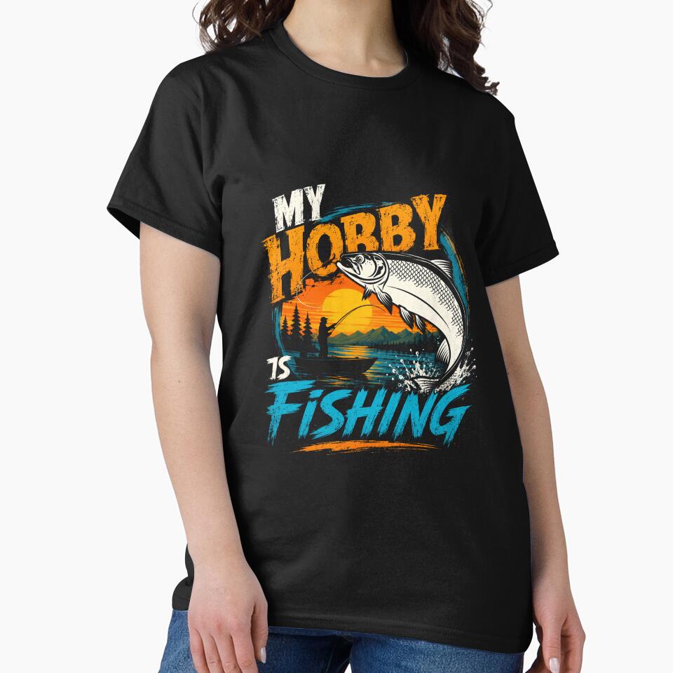 My Hobby Is Fishing Angler Fisherman Hobbyist by SkeletonsDanger