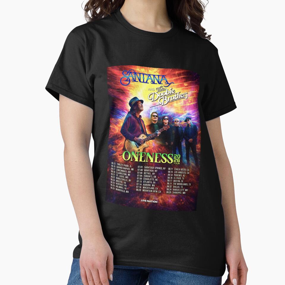 Santana And The Doobie Brothers The Oneness Tour 2026 T-Shirt by TristinFay