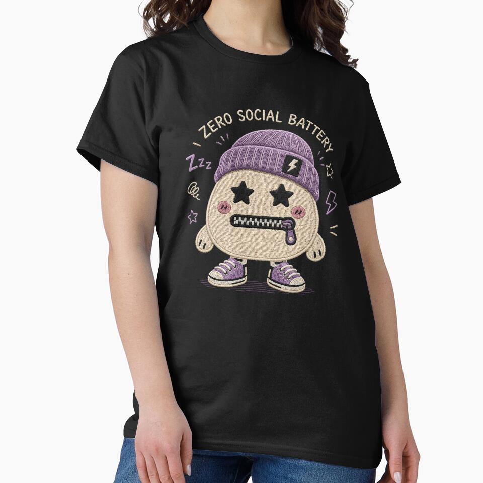 Zero Social Battery Introvert Patch by 0606PM