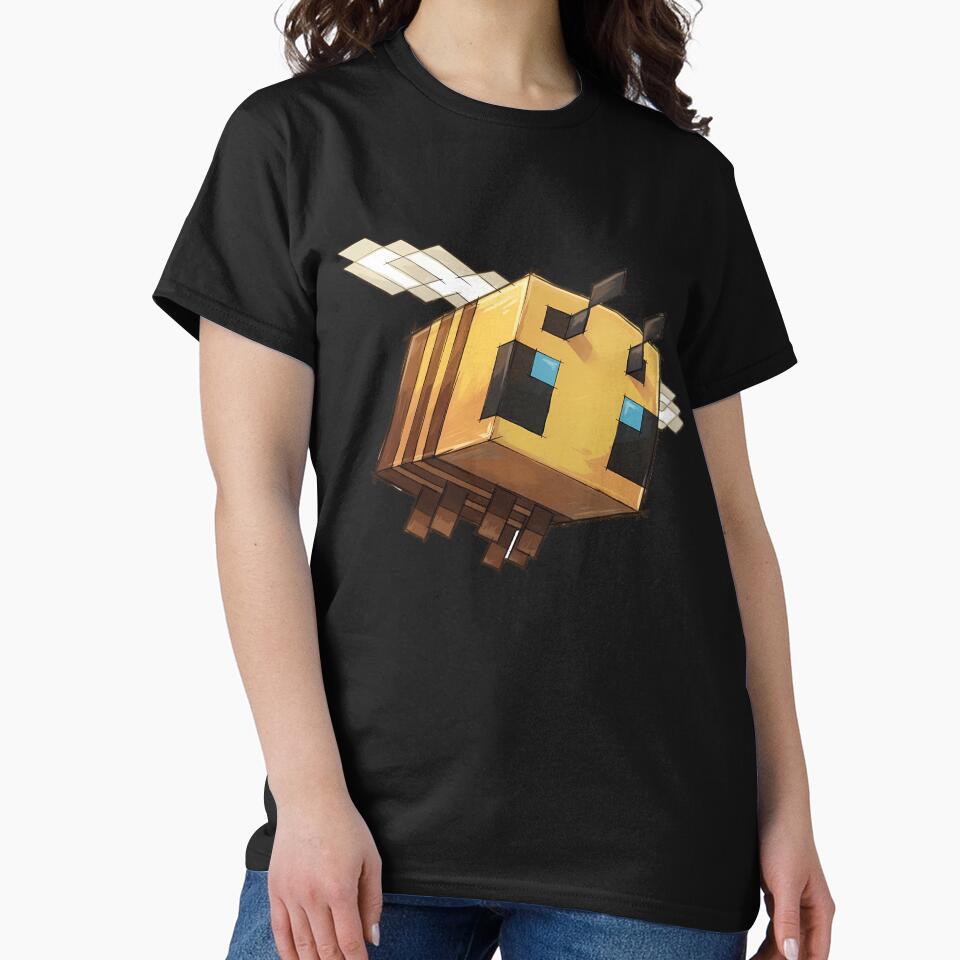 Cute Pixel Art Cube Bee - Retro Gaming Aesthetic by Andruzito