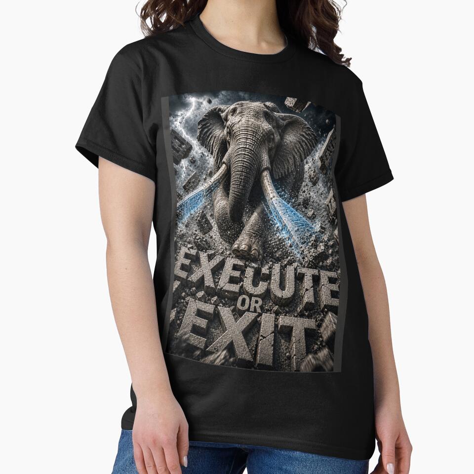 Founder Execute Exit Elephant Industrial Brutalist Canvas Art by SavannaStrikes