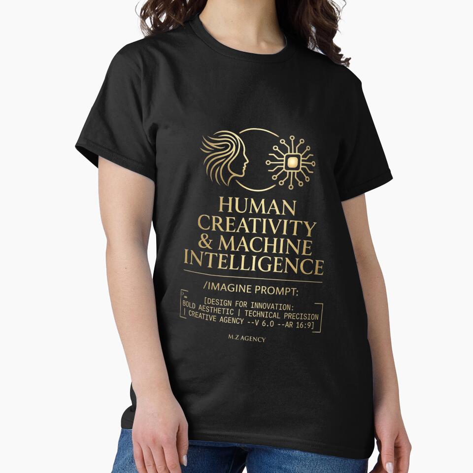 imagine prompt: Premium AI Creator Tech Sticker Design by MZAgency