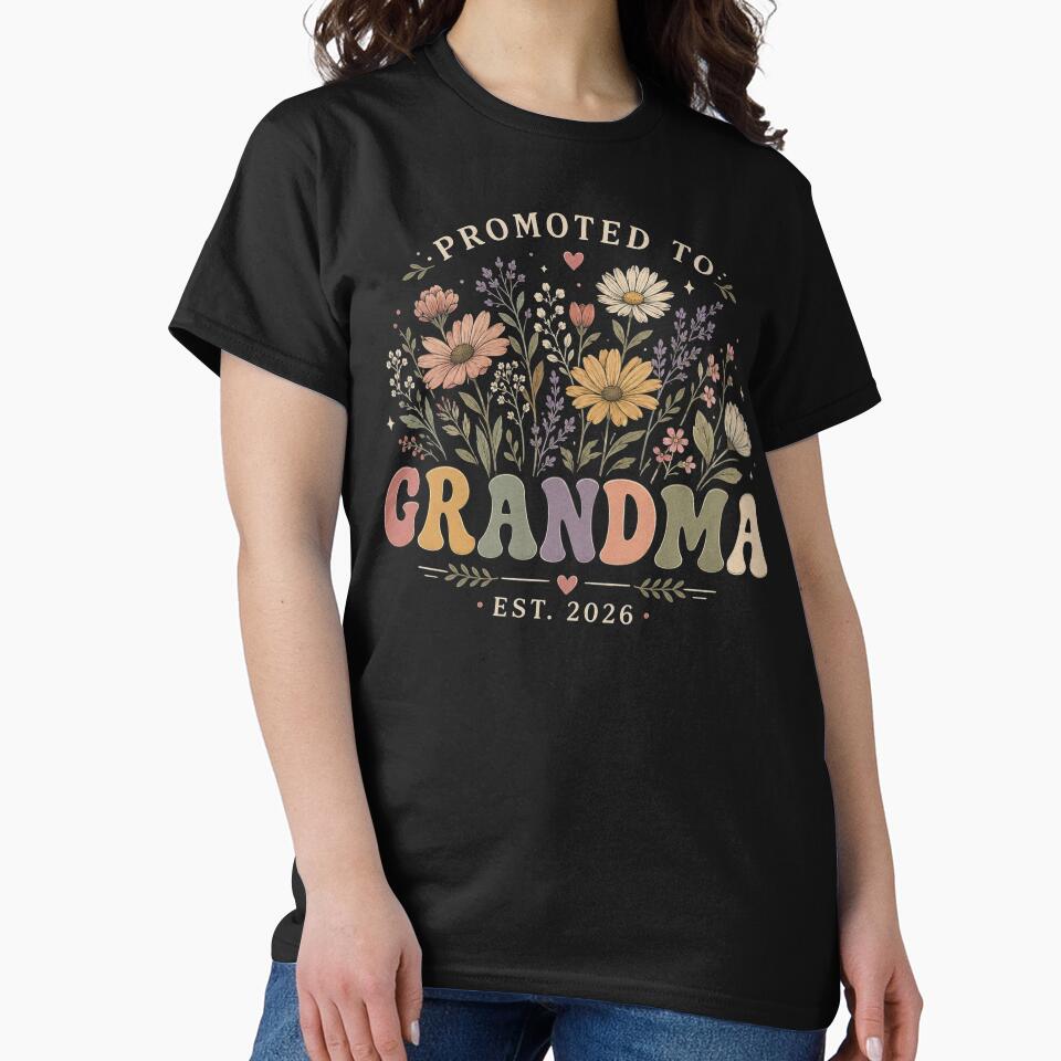 Promoted To Grandma, New Grandma, Grandma Est 2026, Pregnancy Reveal Gift for Grandma by Sprinkle12345