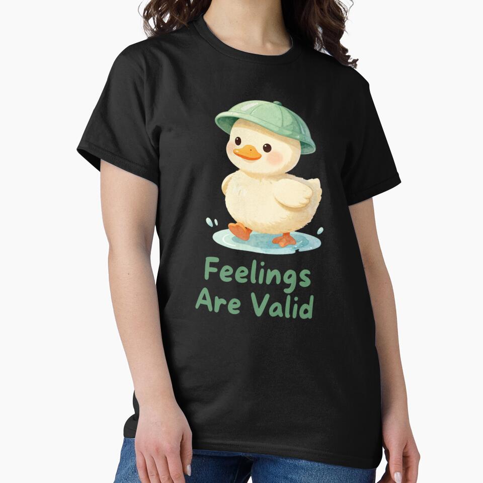 Feelings Are Valid | Cute Cat Mental Health Affirmation Sticker | Self Love Gift | Encouraging Quote Sticker by Davestre Designs