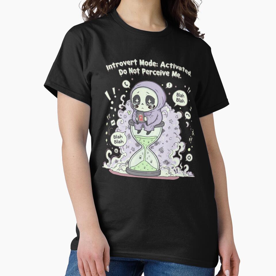Kawaii Reaper Social Battery 1% Introvert Art by ViviByPaula