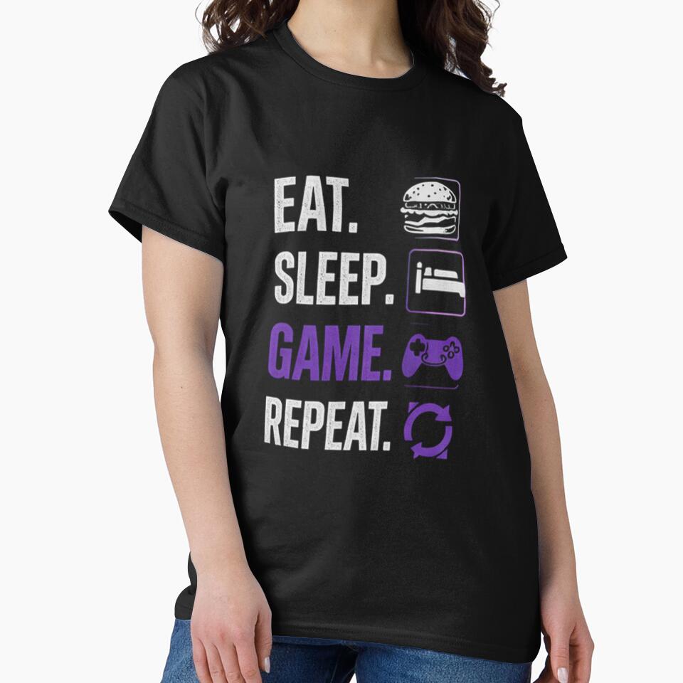 Eat Sleep Game Repeat Shirt – Gamer Lifestyle by zenithviv