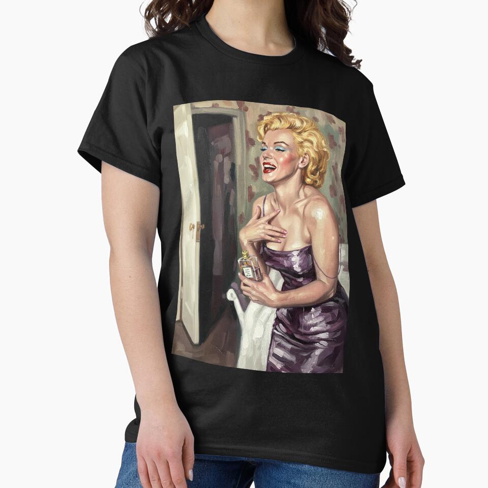 Fragrance of Fame: Marilyn Monroe Joyful Boudoir Portrait by Art's Diner