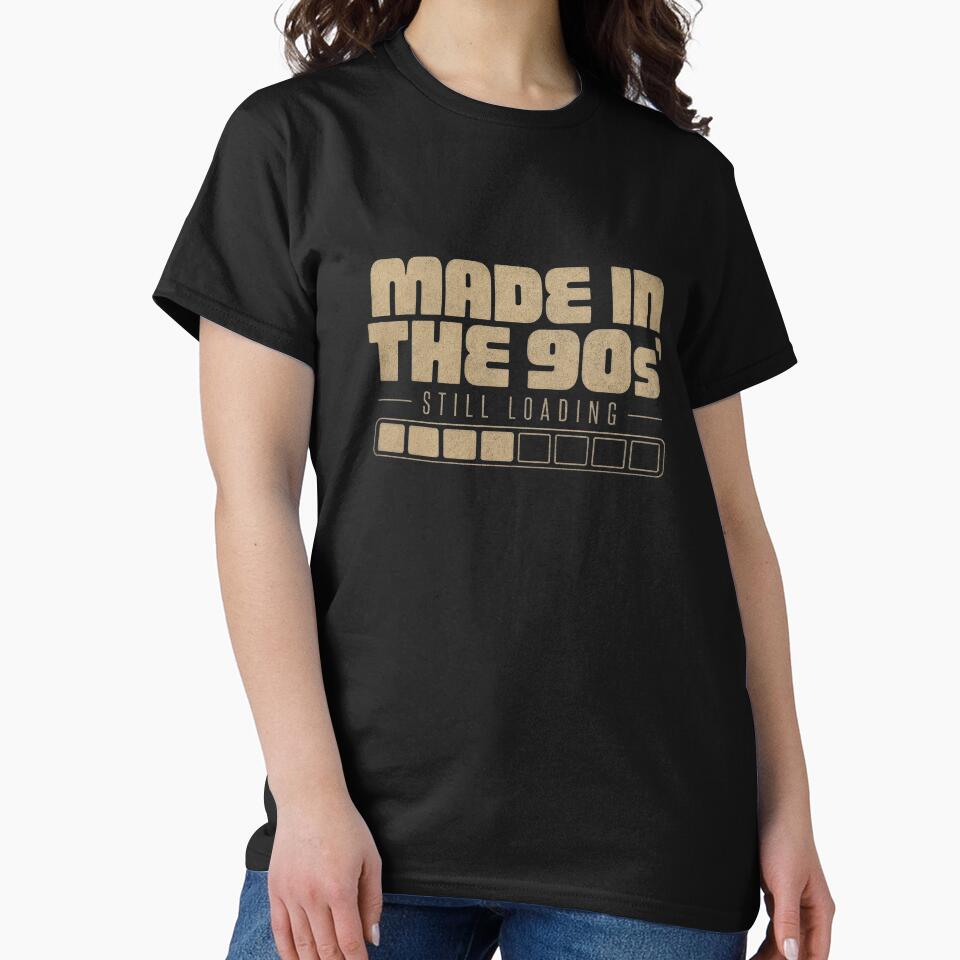 Made in the 90s Still Loading Retro Y2K Typography Tee Sticker 90s Nostalgia Gift by sharifex