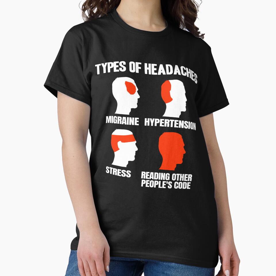 Funny Programmer Types of Headaches Coding Gift by Stronzi