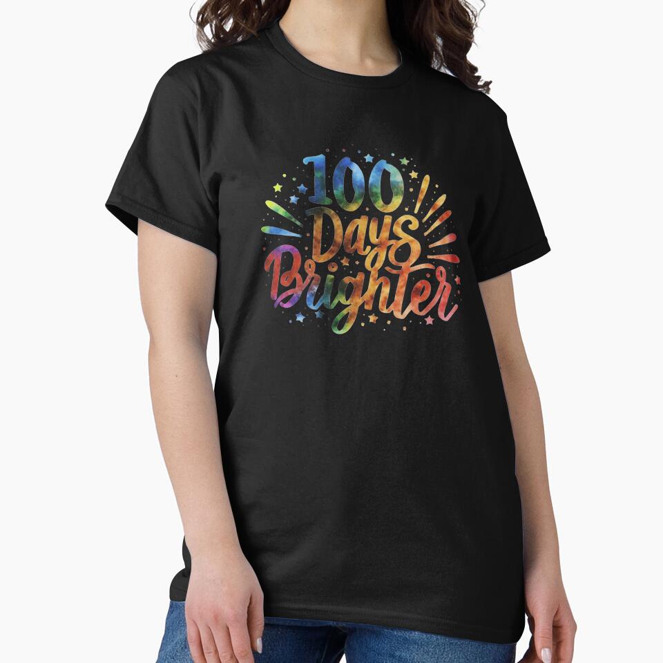 100th Day Of School  - 100 Days Of School Kids Teachers -100 Days Brighter Happy by PalleteCreation