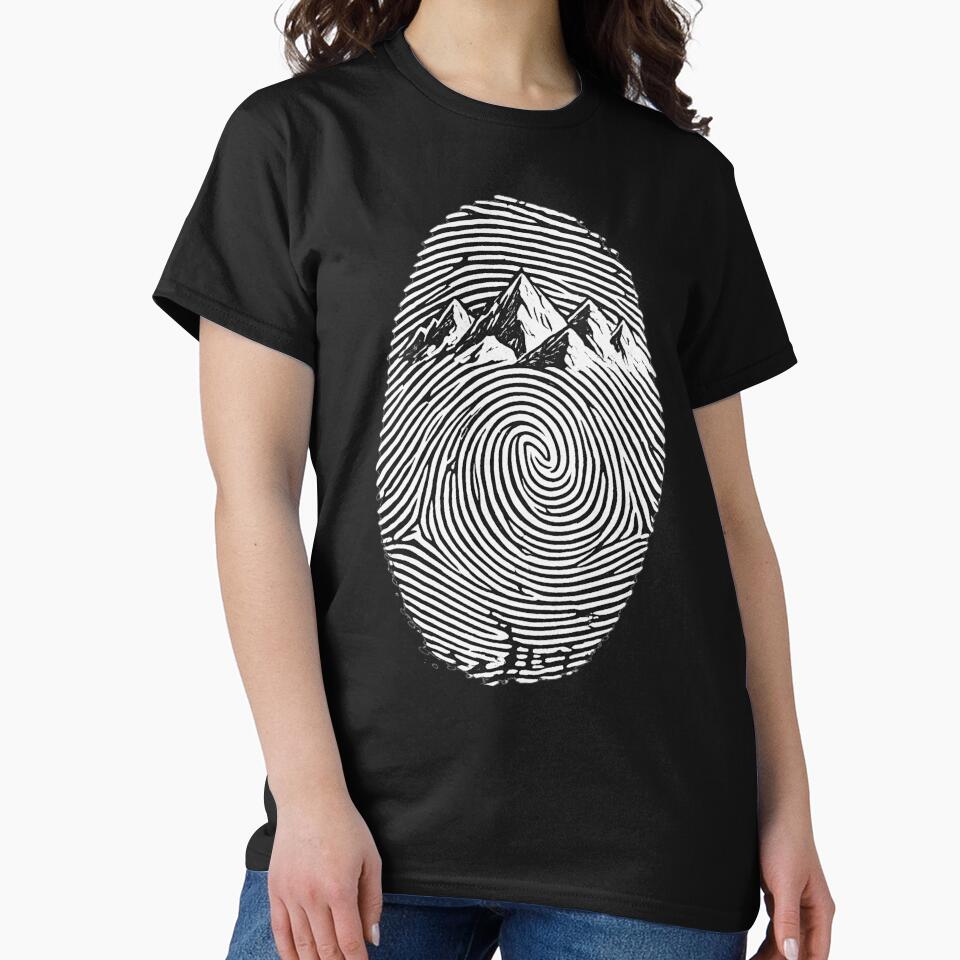 Nature Is in My DNA – Mountain Fingerprint Design by GabeMountainArt
