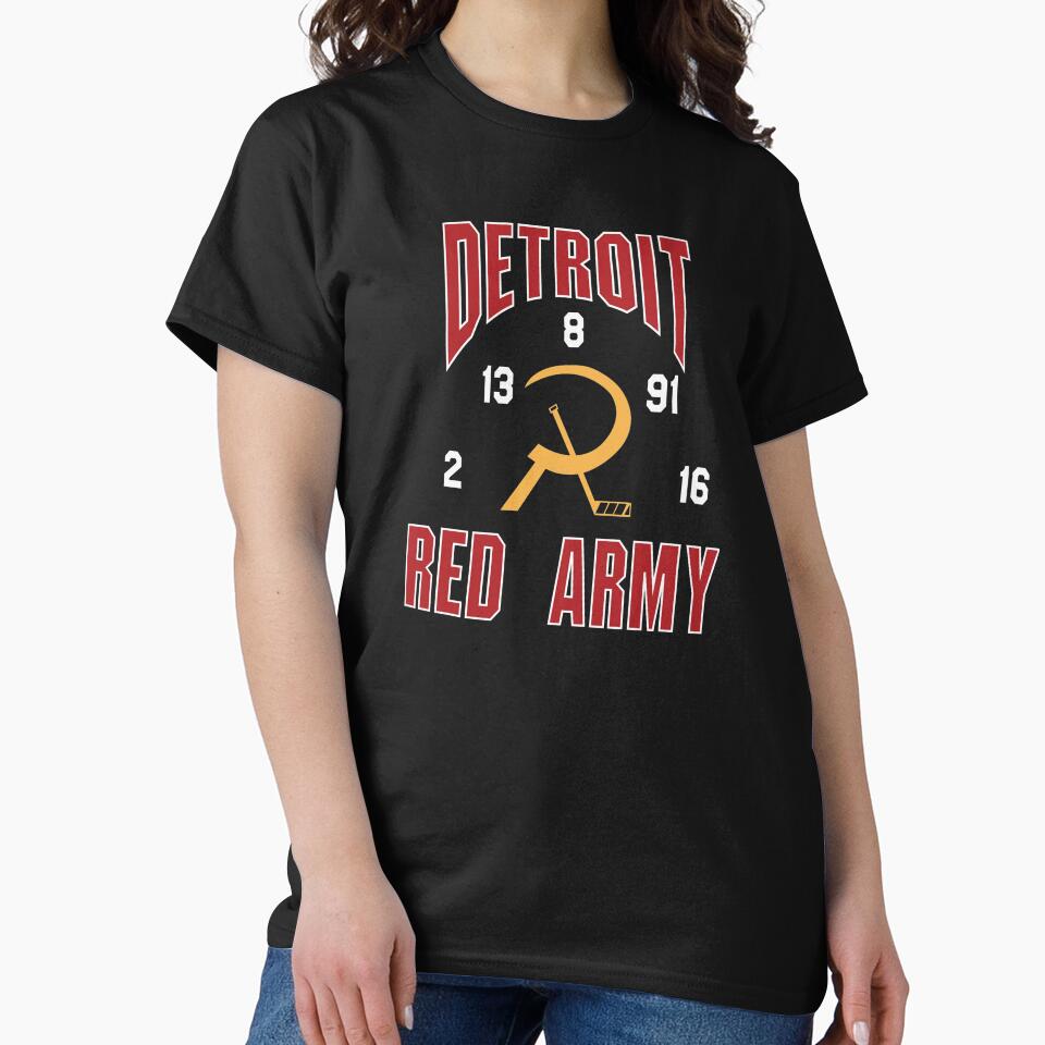 Detroit Red Wings Red Army Russian 5 Hockey Apparel by VogueSquared