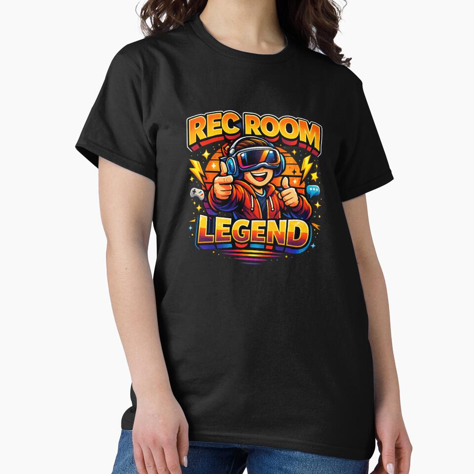 Rec Room Legend Retro VR Gaming Design for Virtual Reality Players Multiplayer Gamers and Gaming Fans . by  BreedCraft Studio