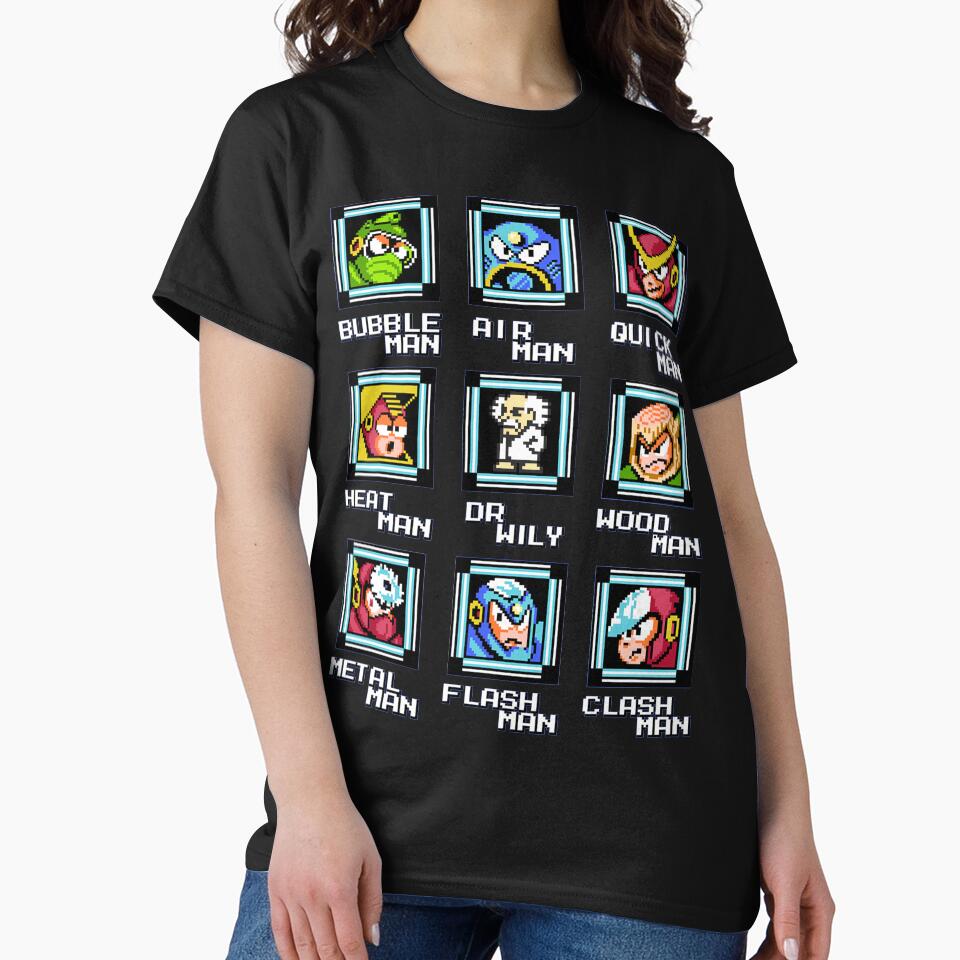 NES Retro Video Game Mega Man Bosses - Duvet, shirt, mug, sweater by redman17