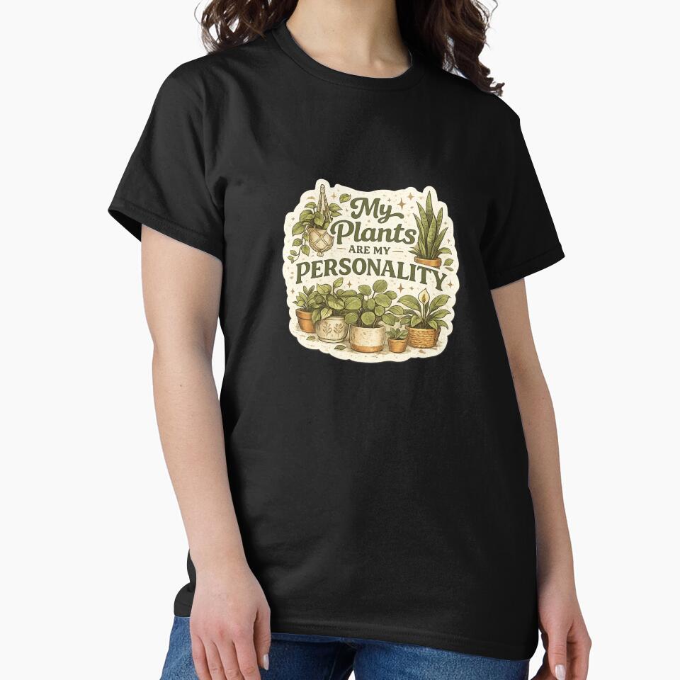 My Plants Are My Personality Retro Houseplant Lover Vintage Plant Mom Design by  BreedCraft Studio
