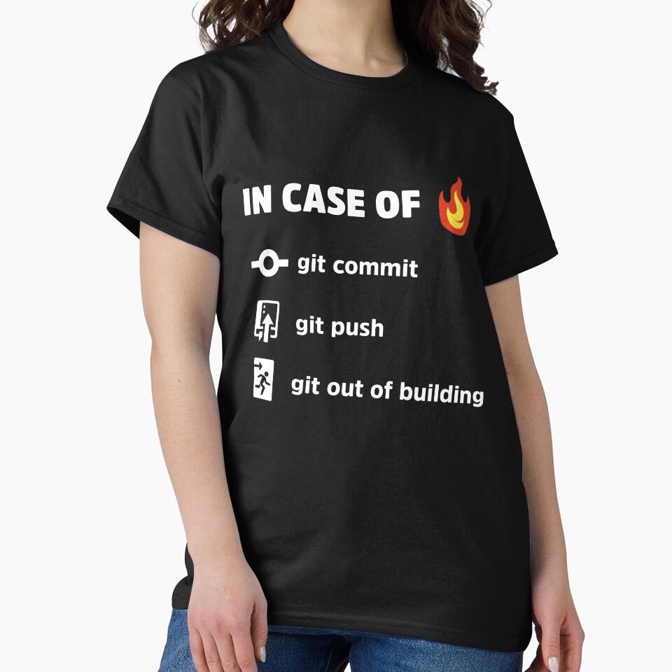 Use Git In Case of Fire v2 - Funny Programming Jokes - Dark Color by Programming Jokes