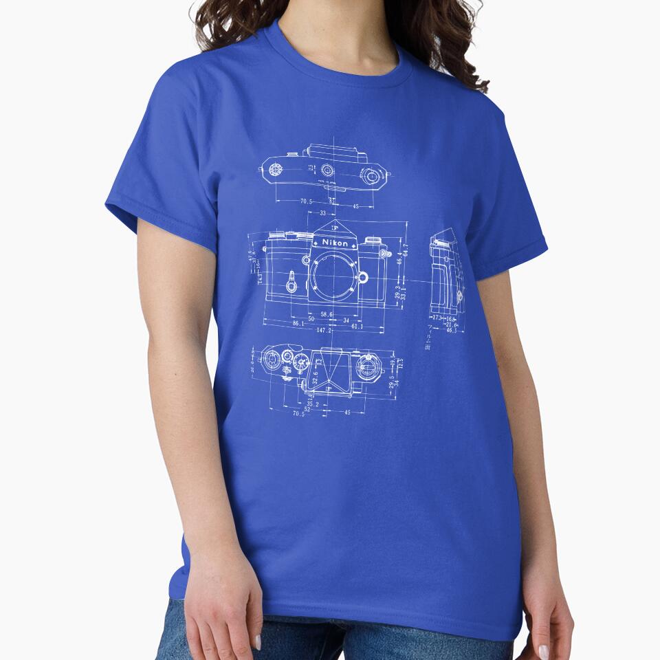 Nikon F Blueprint Vintage Classic Camera by orinemaster