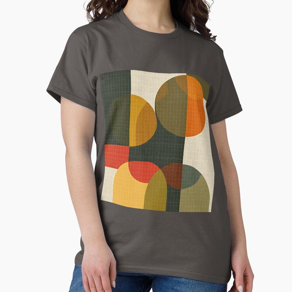Mid Century Modern Geometric Grid | Bauhaus Abstract Minimalist Wall Art by GrinGalore