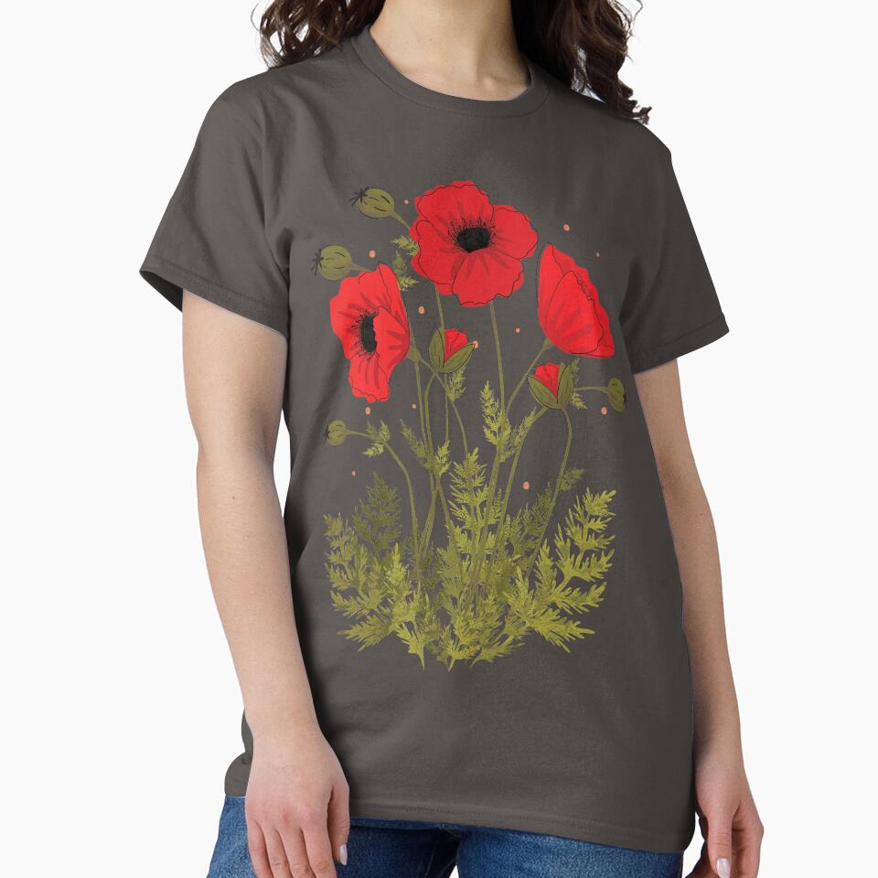 Red poppies vector art by Lizbizart