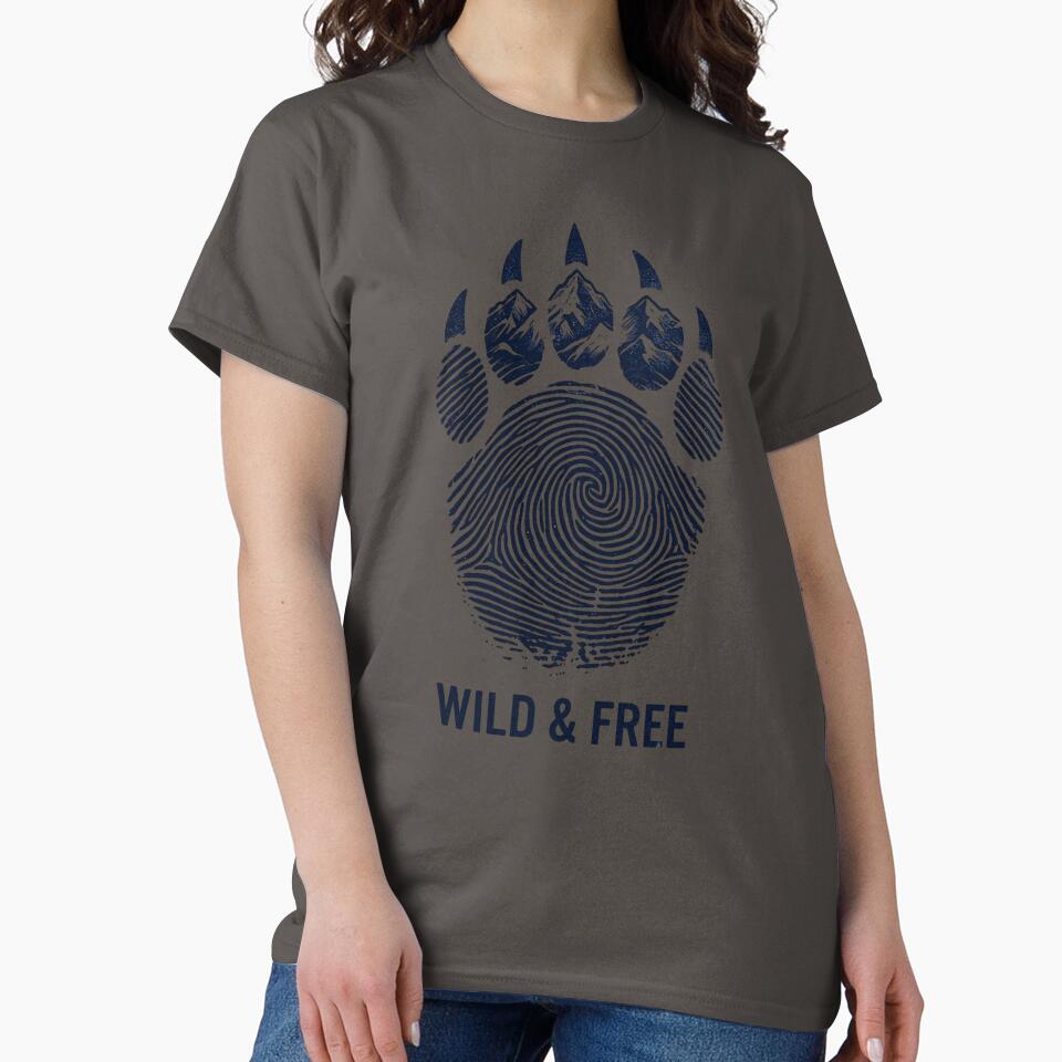 Wild & Free Mountain Bear Paw Print by GabeMountainArt