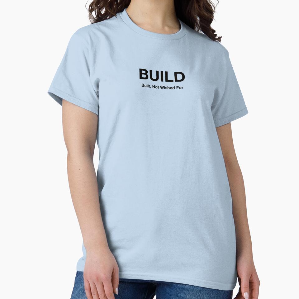 BUILD – Built, Not Wished For | Motivational Minimalist Typography Design by EditionN