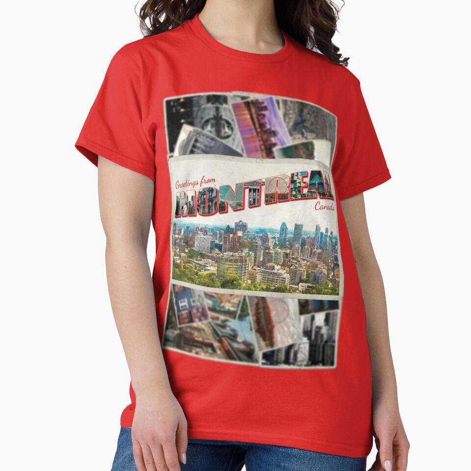 Greetings from Montreal in Canada Vintage style retro souvenir by DeveloperProp0