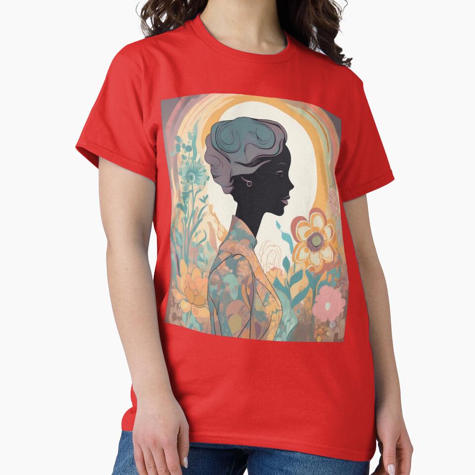 "Vintage Elegance: Pastel Lady in Retro Silhouette" by Artisticanvas