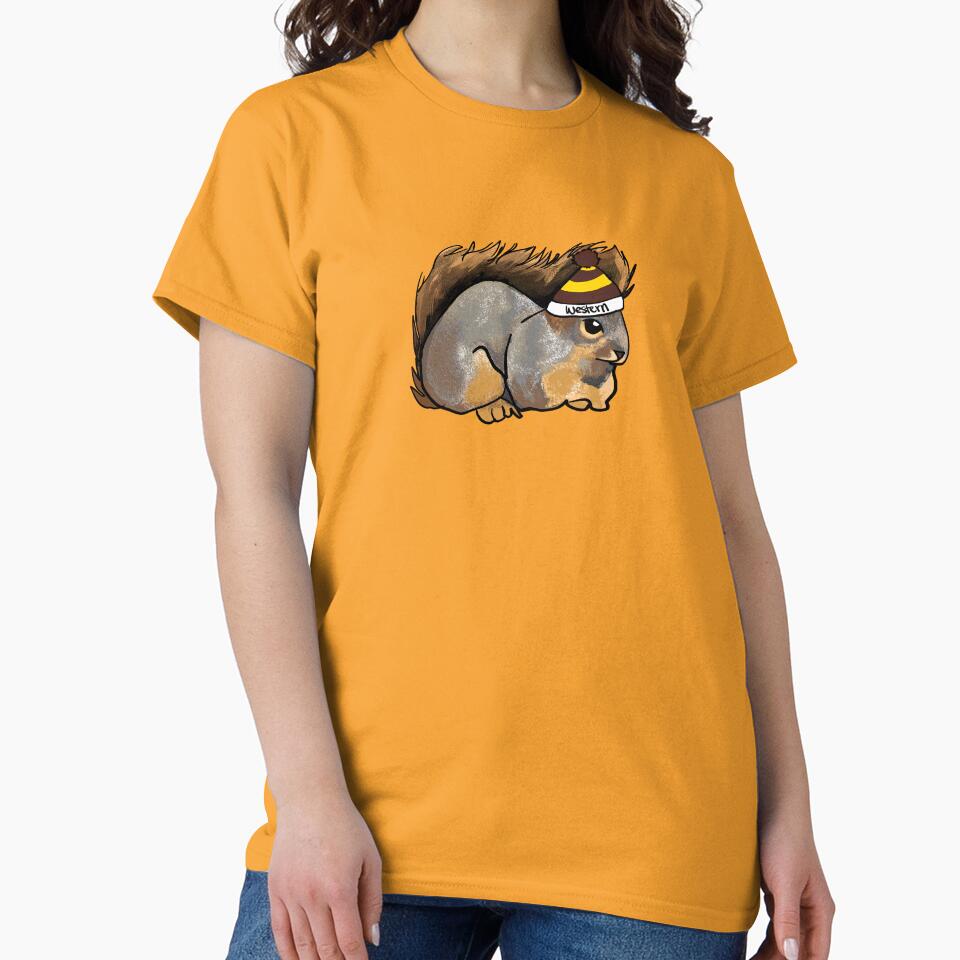 Squirrel in a Western Michigan University Hat by Chaotic-Koala