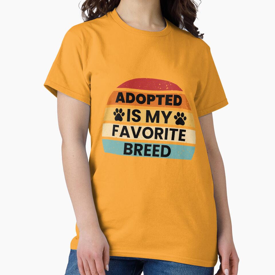 Adopted Is My Favorite Breed, Dog Lover Long Sleeve T-Shirt by SubStudio97