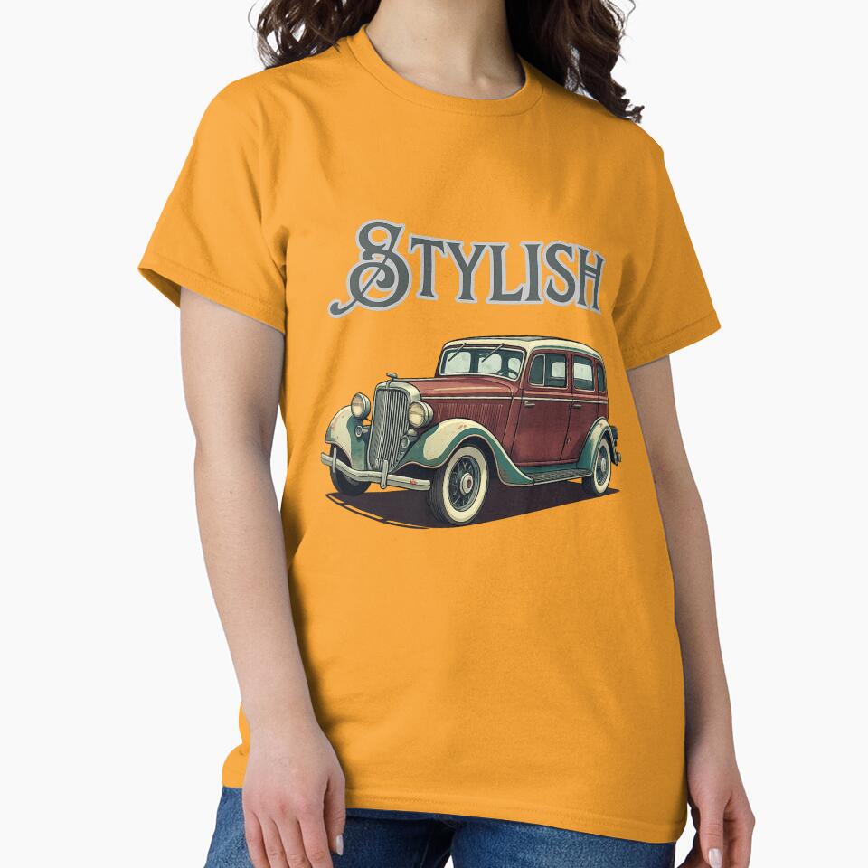 Stylish Vintage Classic Car | Retro Automobile Illustration by CJLindy
