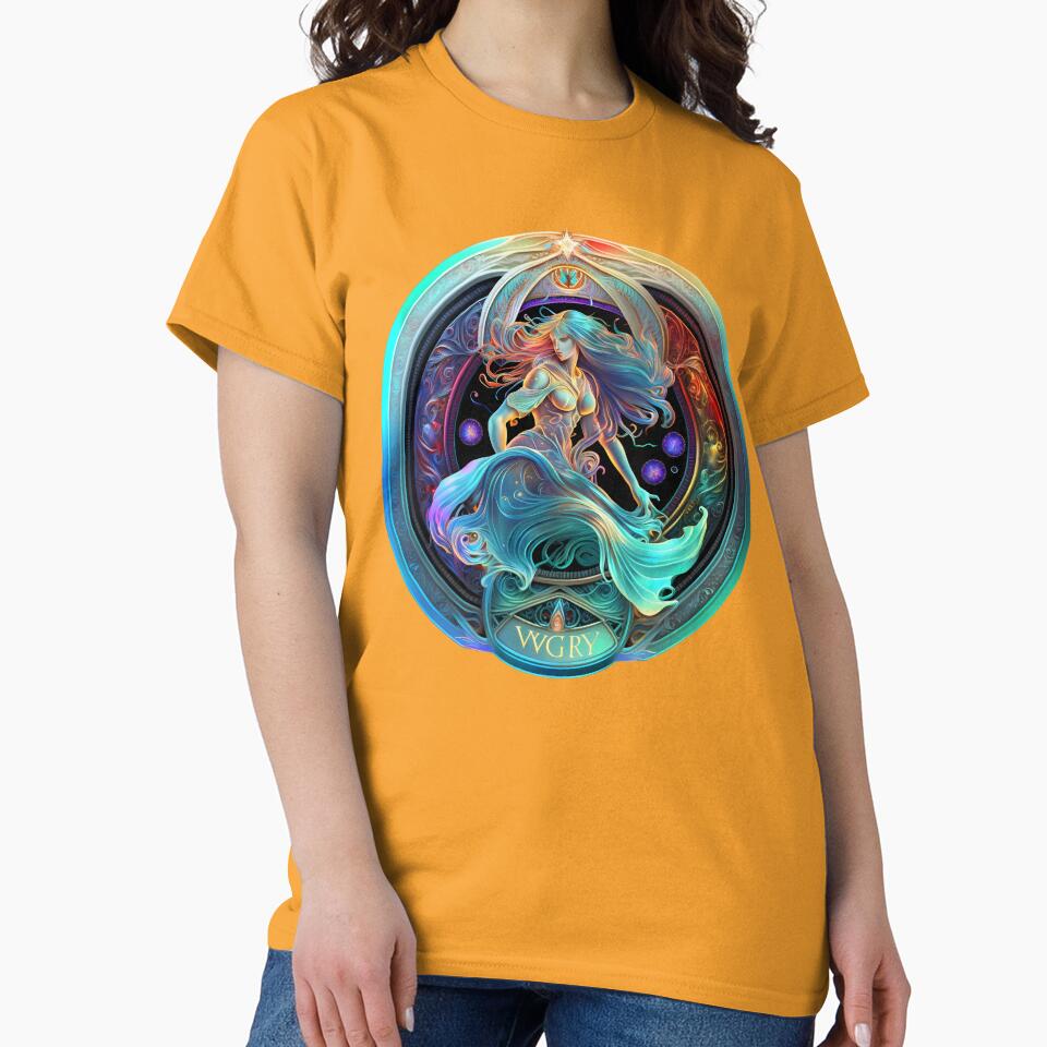 Virgo Zodiac Sign | Celestial Astrology Goddess Art Premium Oversized Sweatdhirt by DigiArt8Design