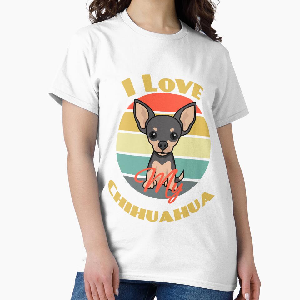 I Love My Chihuahua Dog puppy Lover Cute by Meteor77