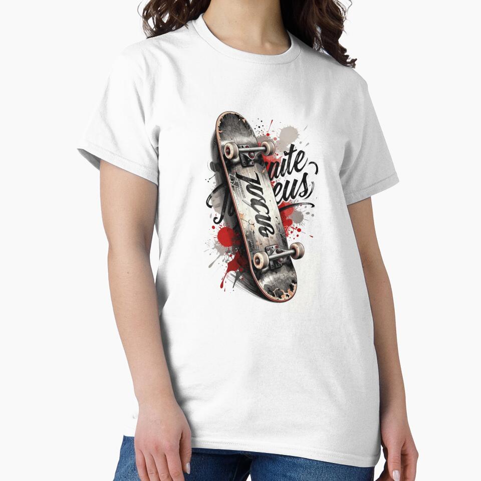 Urban Skateboard Ink Splash - Streetwear Graffiti Art by gokhanuzen