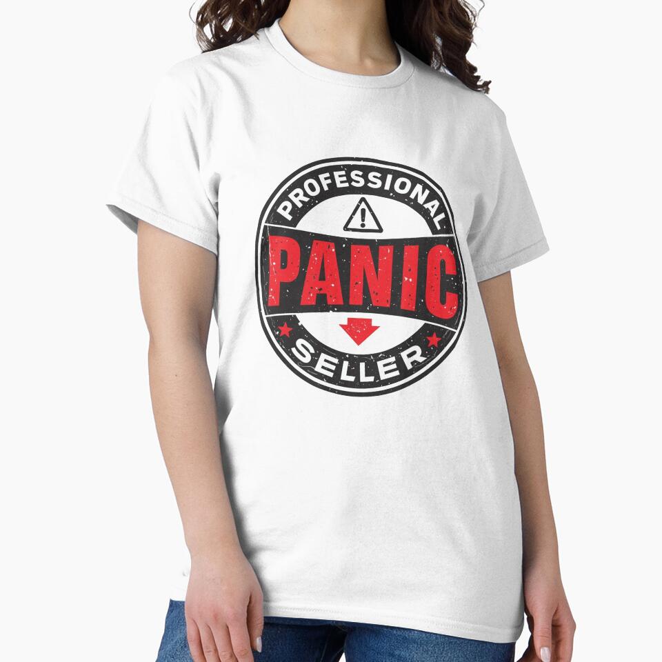 PROFESSIONAL PANIC SELLER – Funny Crypto Trader Meme Design Shirt by EnzoPanicSell