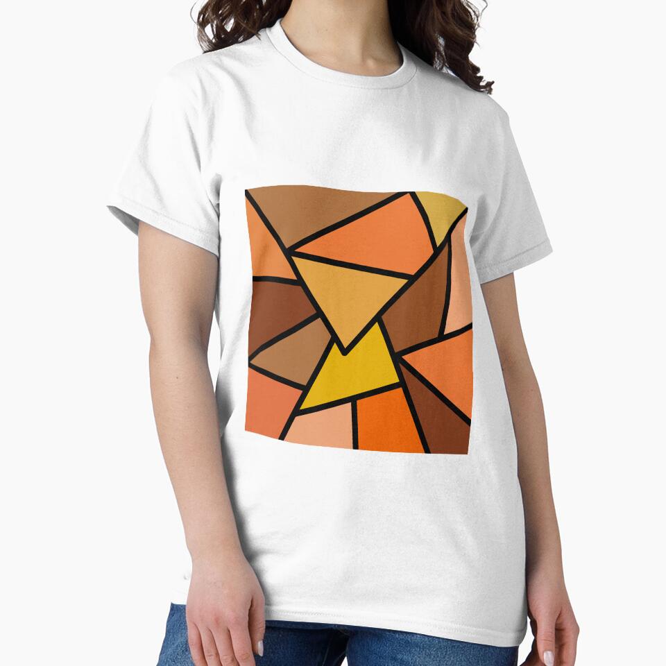 Geometric Stained Glass In Neutral Tones by Gsallicat