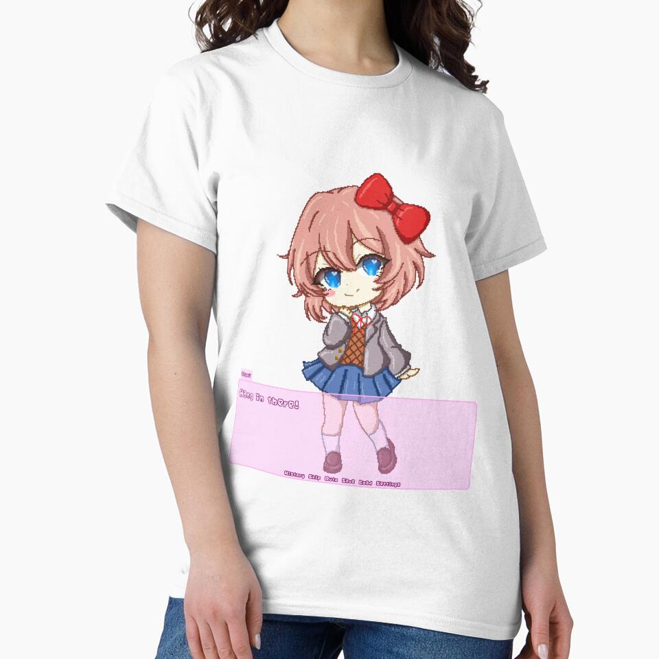 Sayori Doki Doki Literature Club pixel-art by MiloBoo