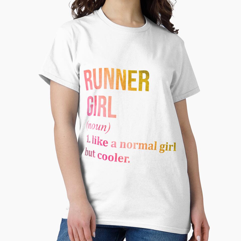 Runner Girl Funny Running Quote in Watercolo| Perfect Gift by sherricam