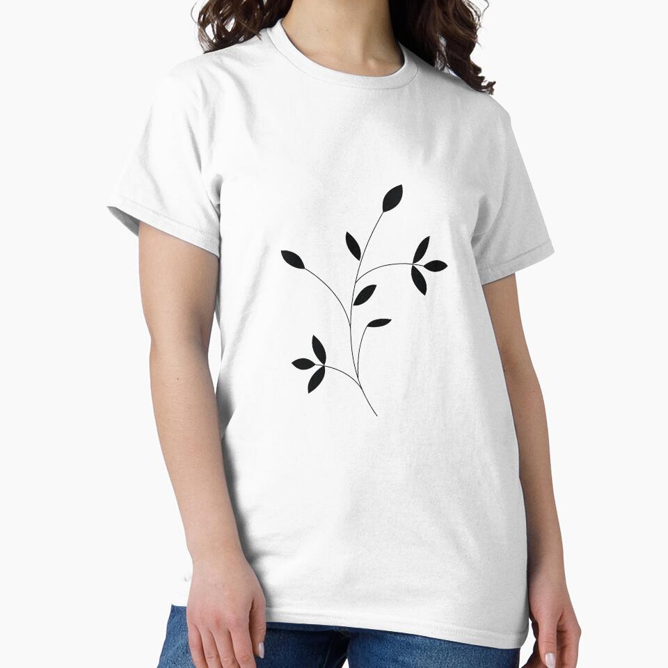 Botanical silhouet, black and white drawing by babettepinkster