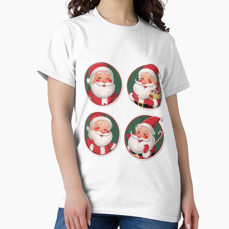 Christmas Funny Cute Santa Claus,Holiday Pattern,Christmas Pattern by Expressions-Sel