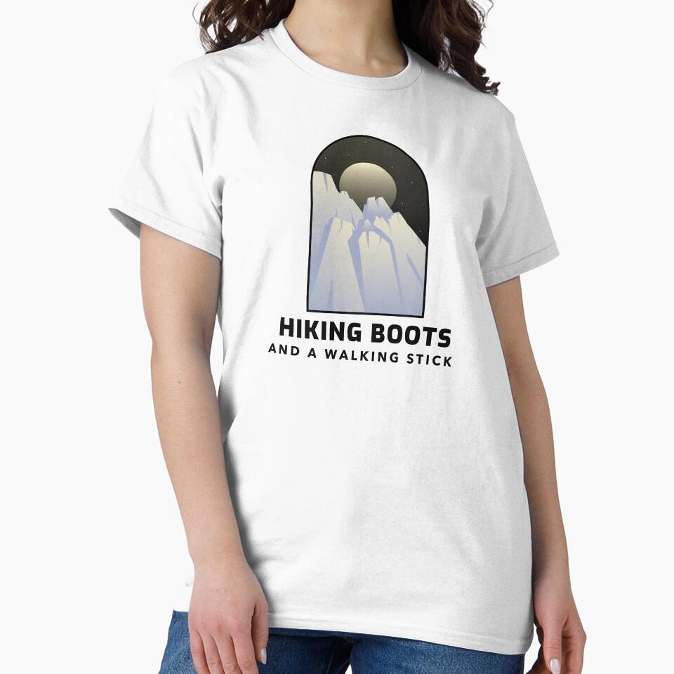 Hiking Boots and a Walking Stick by spokoandstuff