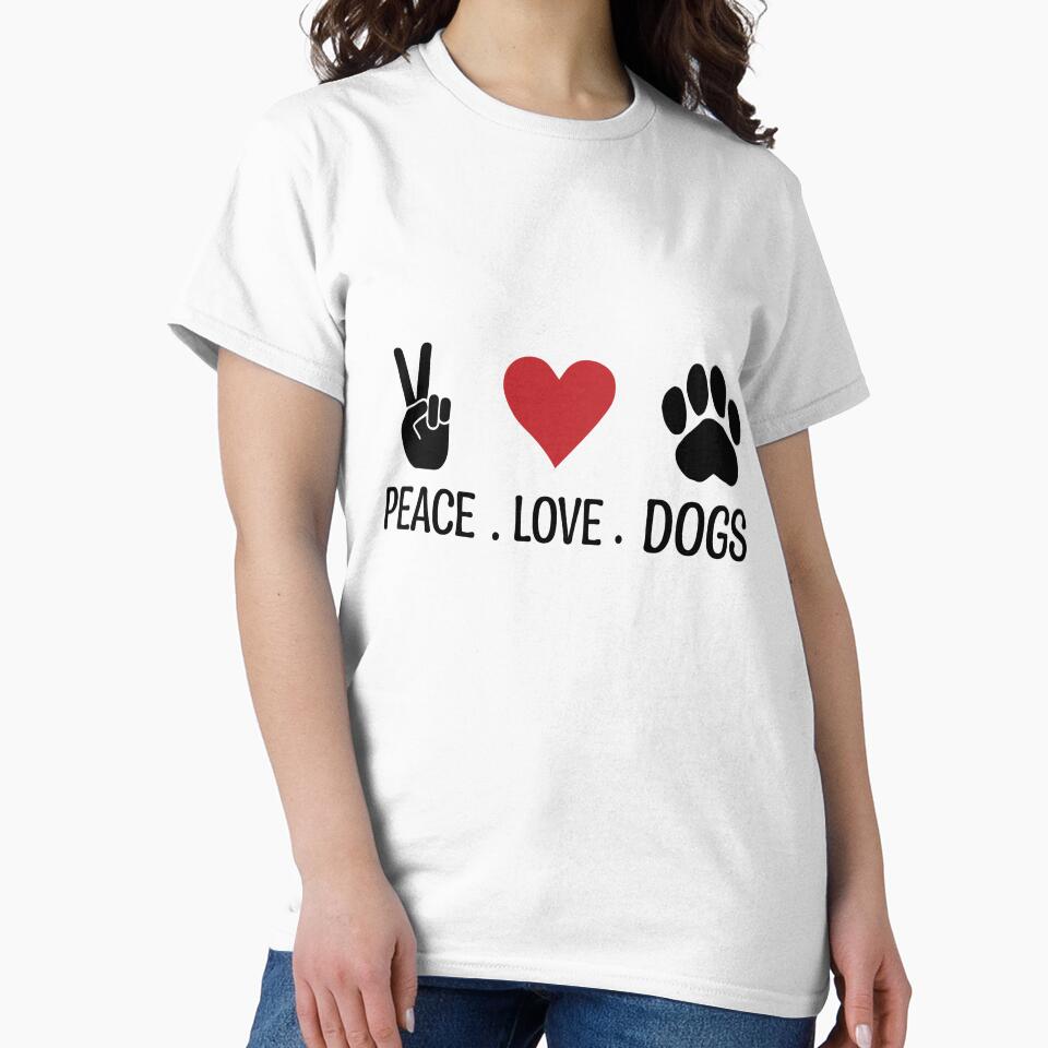 Peace Love Dogs - Hippie Dog Lover Design by SamidesignShop