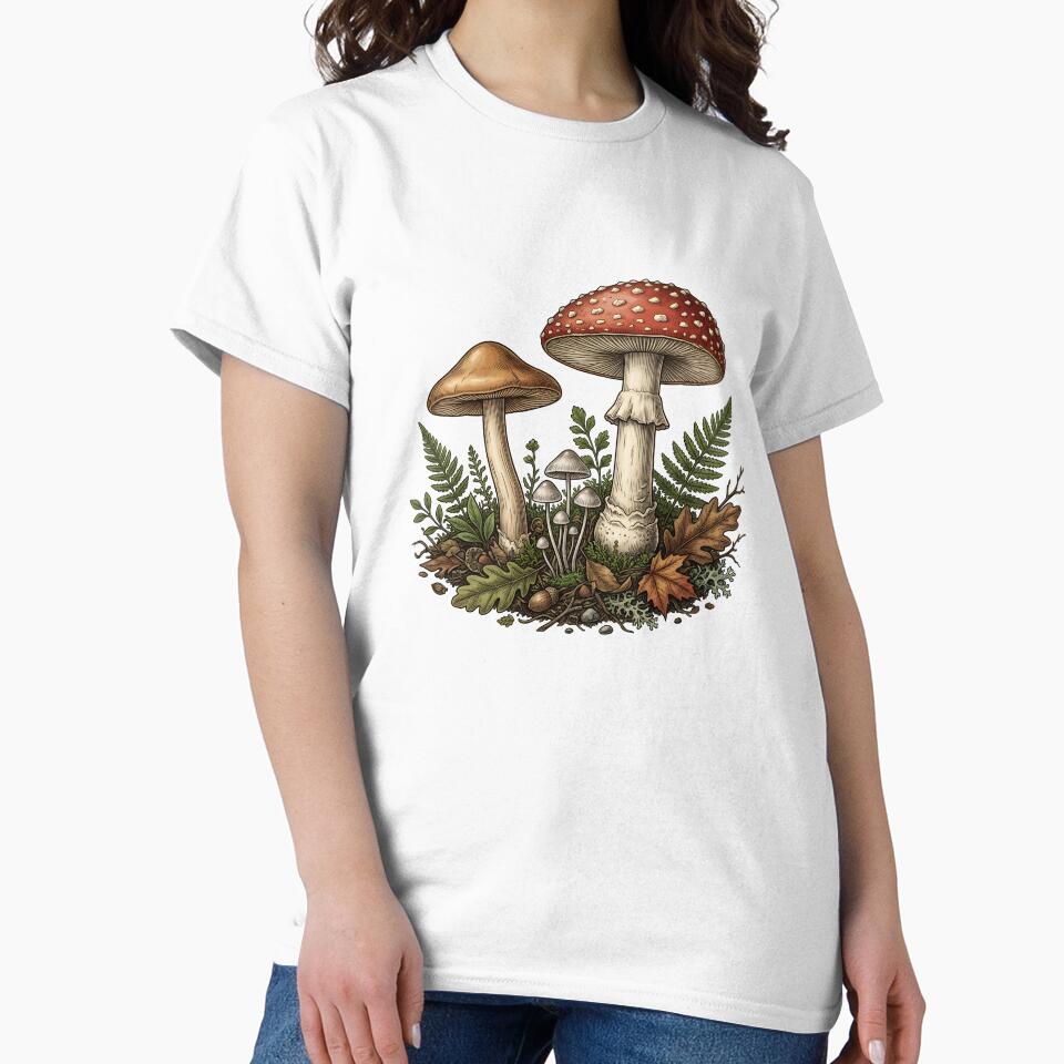Forest Mushroom Trio by Byte-shirt