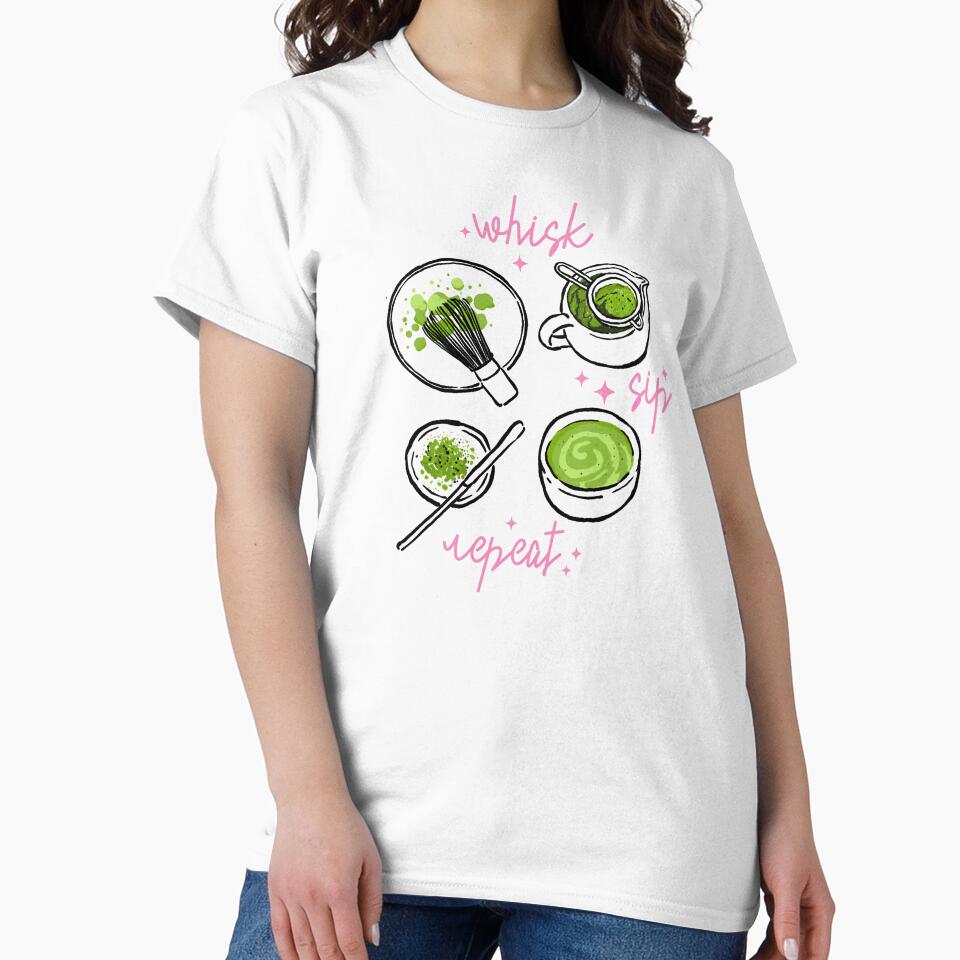 Whisk Sip Repeat Matcha Preparation Ritual Illustration by krystalRomanart