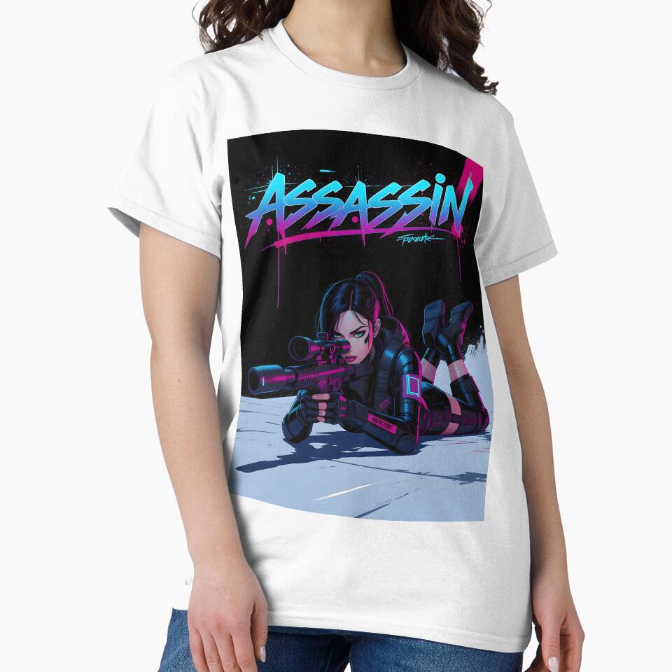 Futuristic cyberpunk assassin, comic style by Salimgor Hangaround Music