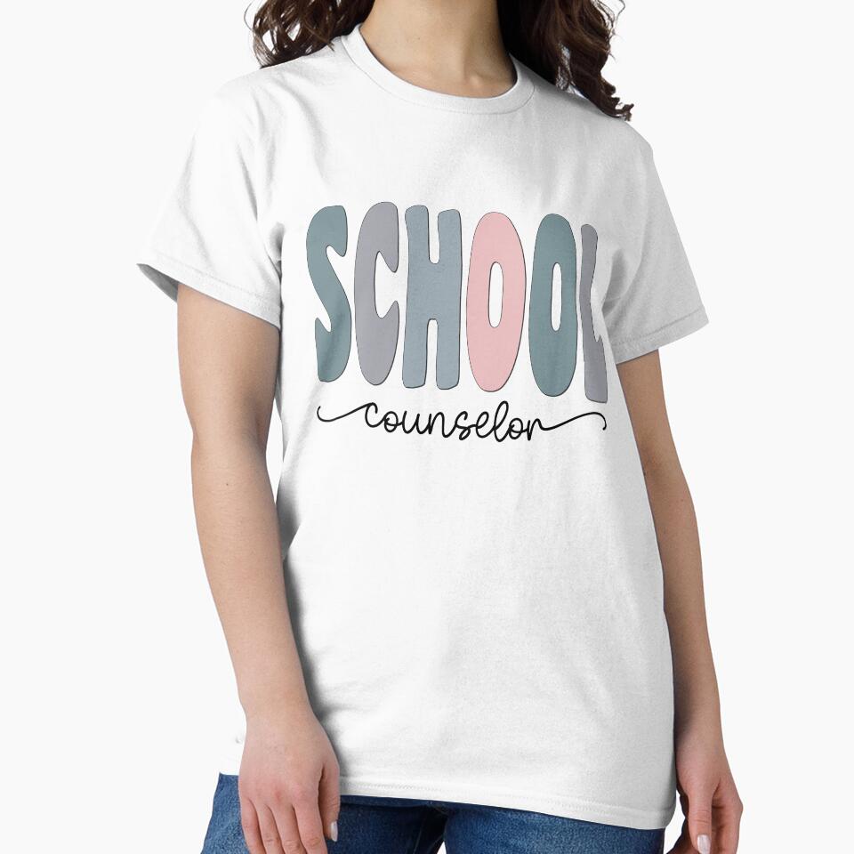 School Counselor Pastel Funky Retro Script Design by mysticblvd