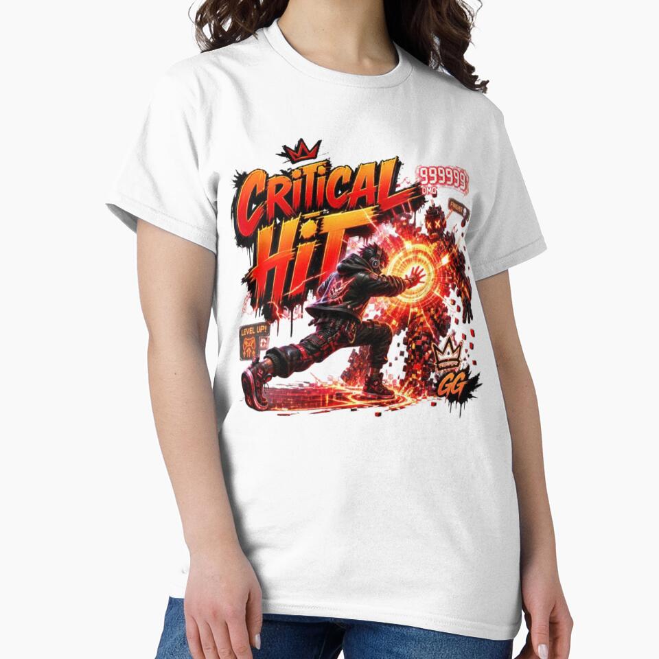 CRITICAL HIT Gaming Sticker | Neon Esports Graffiti Gamer Design by Stylestickers55