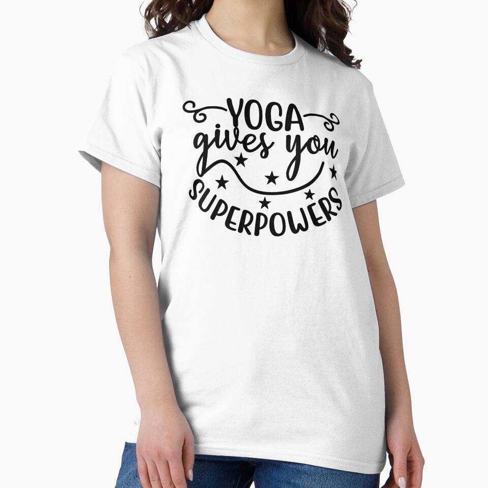 Yoga Quote Yoga Gives You Superpowers Funny Motivational Saying by SoccaTamam