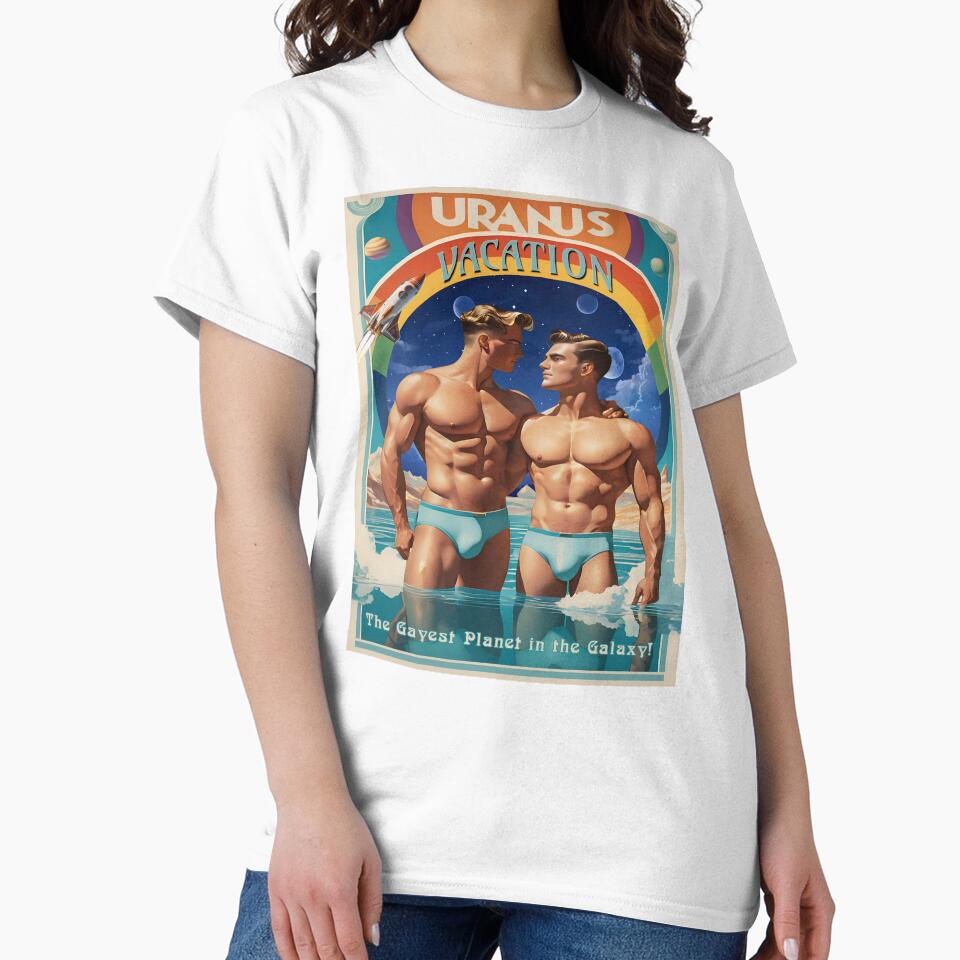 Uranus Vacation Art Nouveau Travel Poster by Live Out Gear